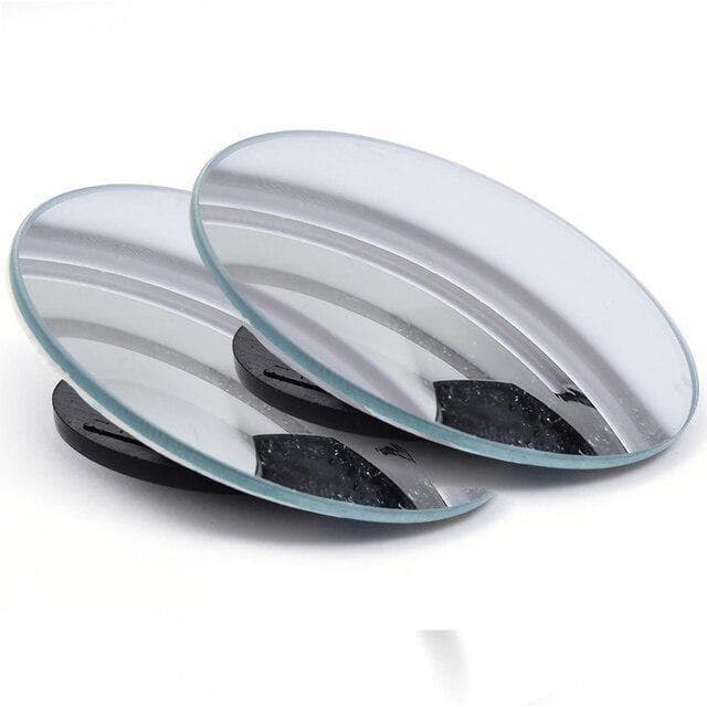 2PCS Car Blind Spot Rear View Mirror Wide Angle 360 Degree Adjustable Small Round Mirror Car Reverse Auxiliary Rearview Convex Mirror white