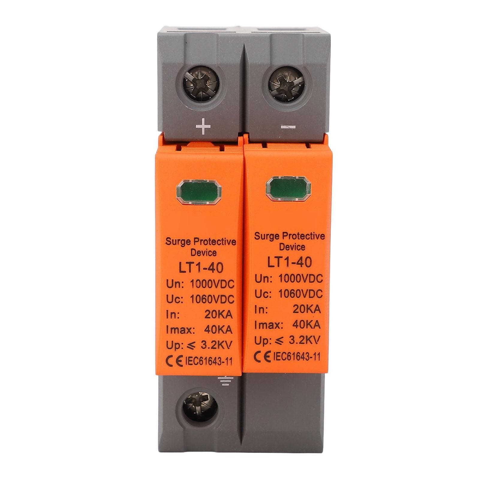 PV DC Surge Protective Device PC Housing 2P 40KA House Voltage Protector 1000VDC