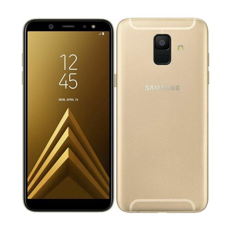 Refurbished Samsung Galaxy A6 (2018) A600F 16MP 5.6'' 3GB RAM 32GB ROM Mobile Phone With Single SIM/Dual SIM Simple Set gold