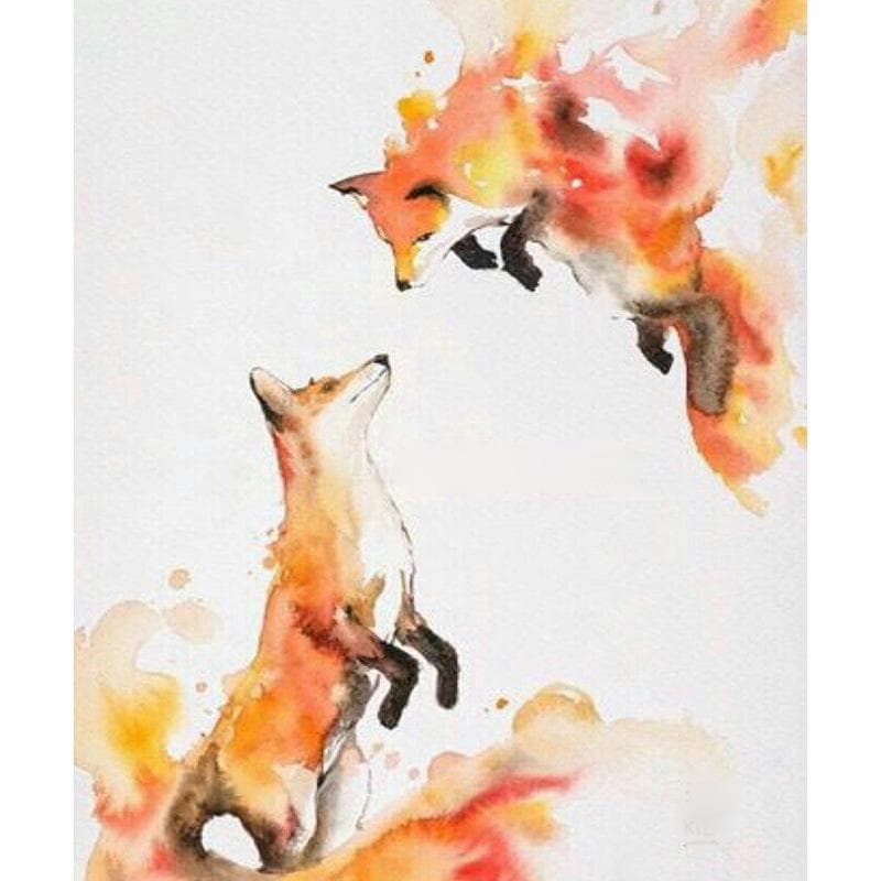 5d Diy Diamond Painting Fox Diamond Embroidery Full Round Drill Diamond Mosaic Animal Cross Stitch 20X30CM