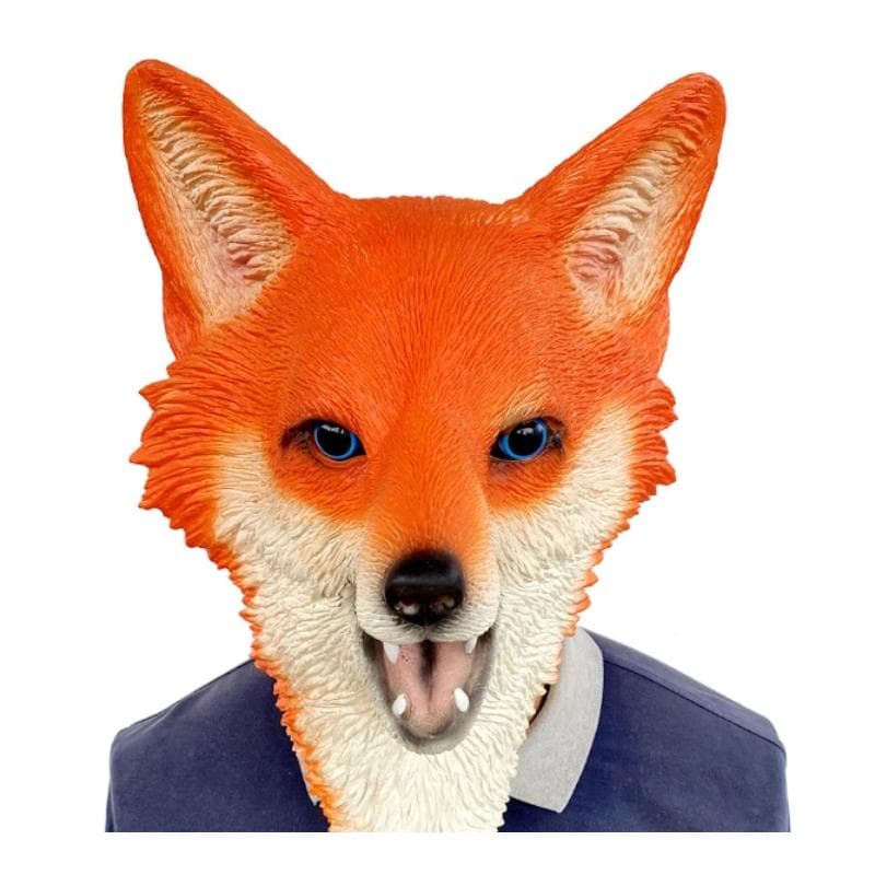Cute Fox Mask Funny Latex Animal Costume Theater Props Masquerade Accessories Christmas Party Head Cover