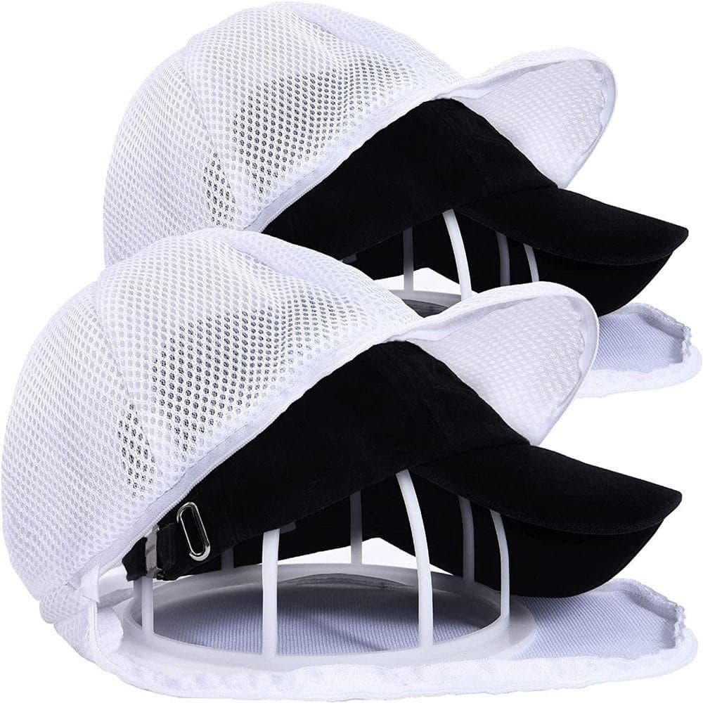 Laundry Machine Polyester Hat Wash Protector Baseball Hat Washer Laundry Wash Bags Baseball Hat Washer Washing Hat Rack 1pcs white