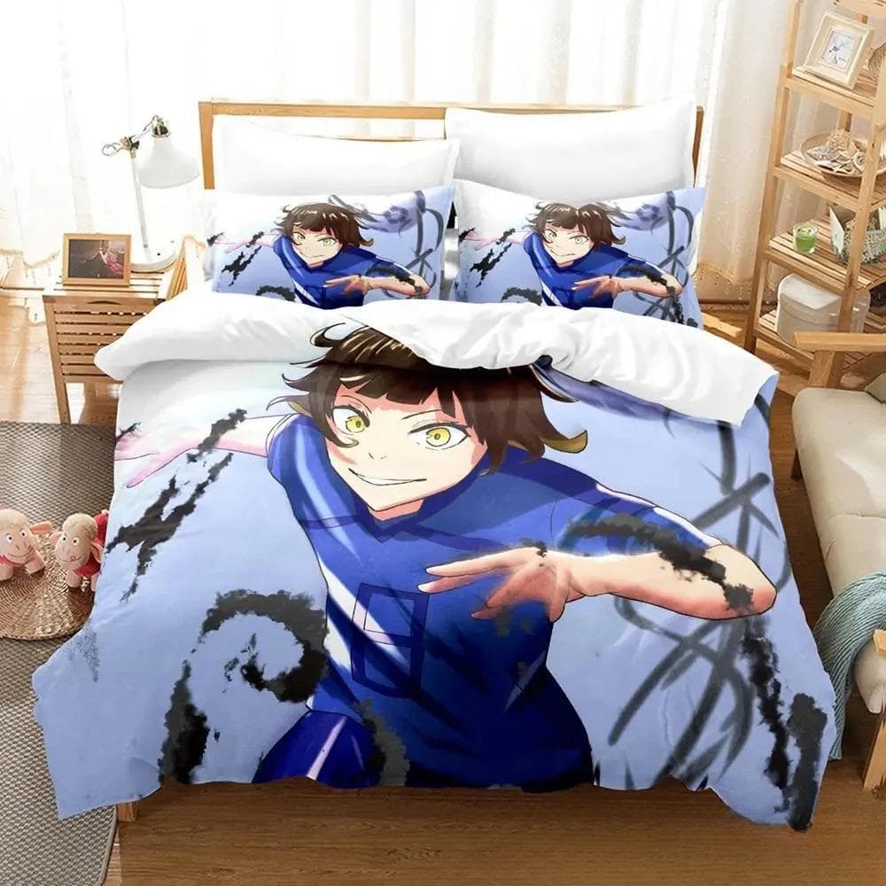 Bachira Blue Lock Bedding Set Single Twin Full Queen King Size Aldult Boys Bedroom Duvet Covers 3D Anime Bed Sheet Set 135X200cm-2pcs