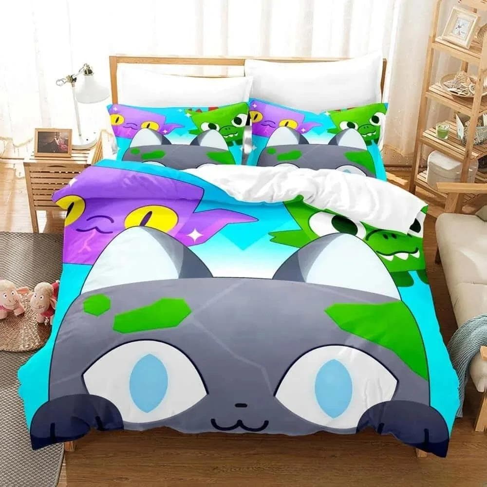 New 3D Game Pet Simulator X Bedding Set Single Twin Full Queen King Size Bed Set Adult Kid Bedroom Duvet cover Set Home Textiles 70x133cm 2pcs