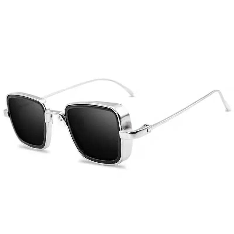 New High-Quality Metal Frame Punk Sunglasses Retro Rectangle UV400 Shades for Women Men Vintage Travel Eyewear 1PC