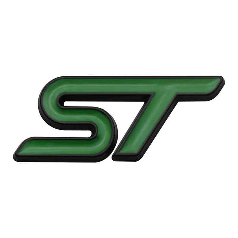 3D Metal ST Car Steering Wheel Emblem Sticker for ST Focus x 2 3 Kuga FIESTA MONDEO VIGNALE ECOBOOST KUGA Auto Car Styling green