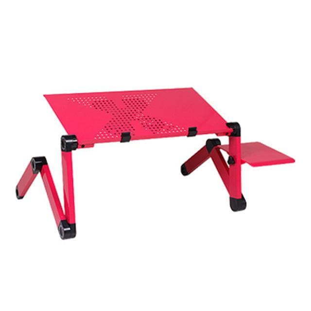 Laptop Stand Table With Mouse Pad Adjustable Folding Ergonomic Design Stands Notebook Desk For Macbook Netbook Ultrabook Tablet pink