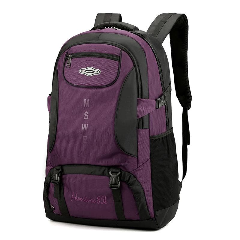 65/85L Large Capacity Backpack for Men and Women Outdoor Leisure Unisex Travel Bag Business Trip Luggage Bag College Student School Bag 65L purple