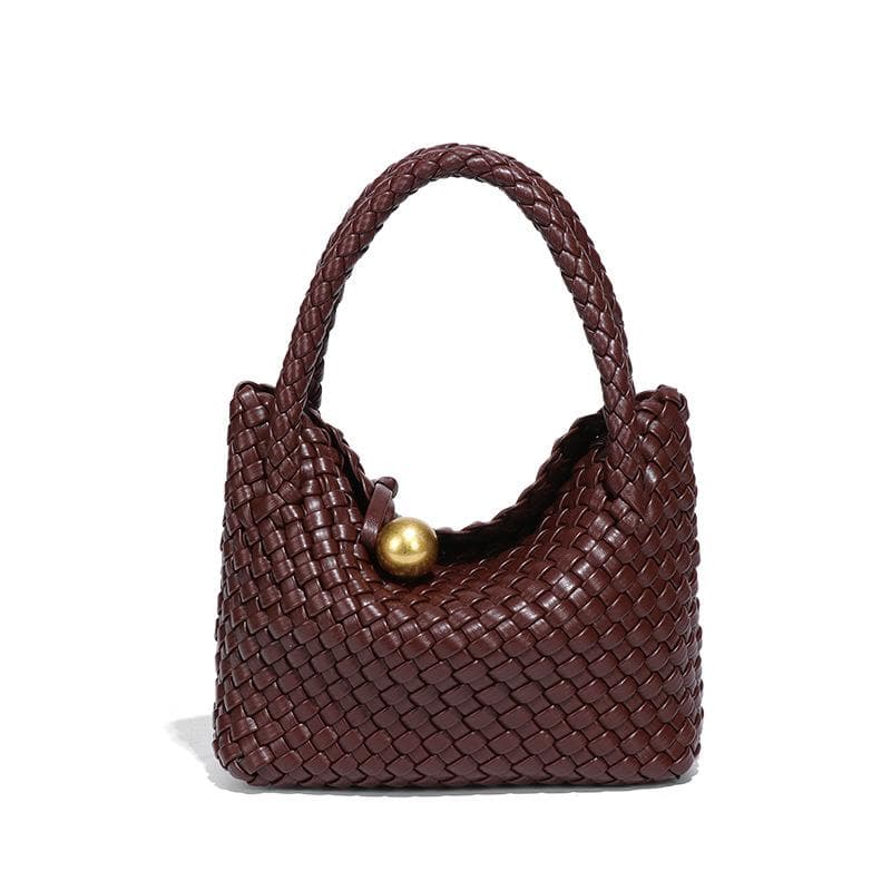 Summer Macaron Hand-held Shoulder Women's Bag, Hand-woven Bag, High-end Underarm Bag, Fashionable Crossbody Bag
