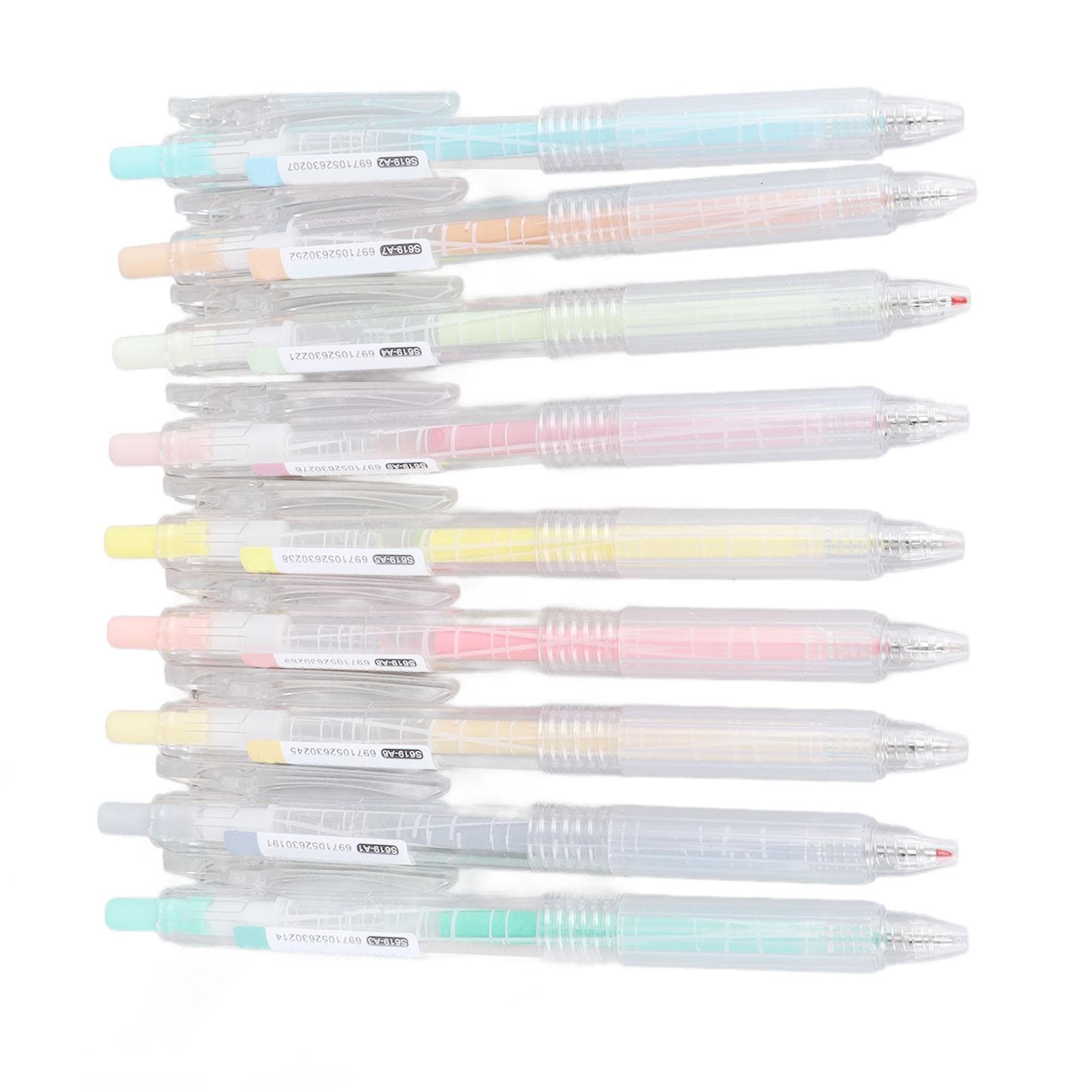 Retractable Gel Ink Pens 9 Colors Slip Resistant Portable Retro Cute Gel Pens for Students Note