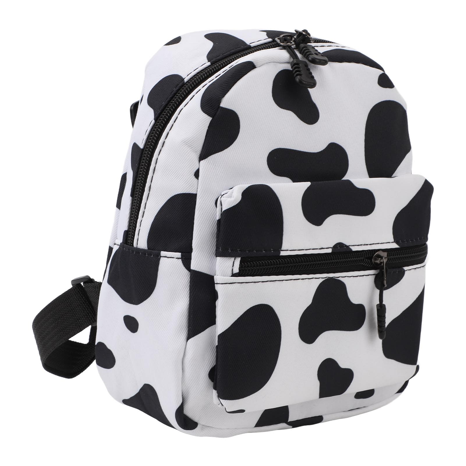 Mini Backpack Cute Sweet Fashionable Cow Pattern Multi Compartment Student Backpack for School