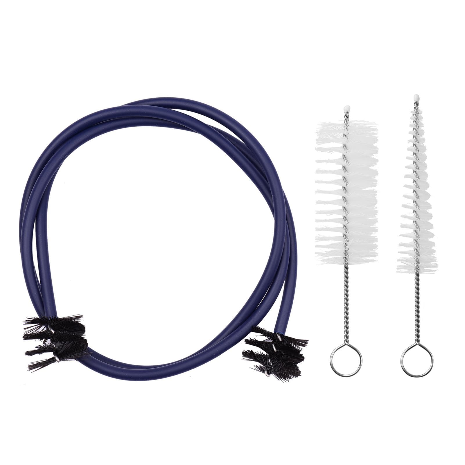 Trumpet Maintenance Cleaning Kit Mouthpiece Brush + Valve Brush + Flexible Brush Musical Instrument black