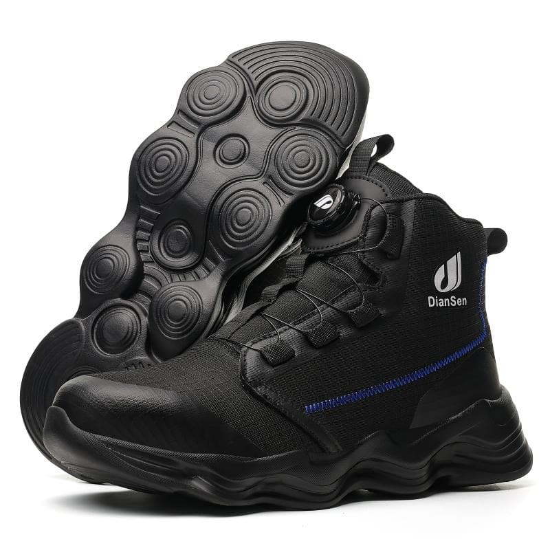 High-quality Safety Boots Men Steel Wire Rotary Buckle Work Sneakers Anti-smash Anti-puncture Work Boots Indestructible Shoes 40