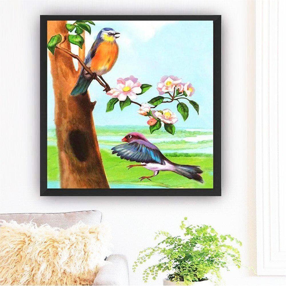 5d Diamond Painting Full Drill Round Birds Rhinestones Pictures Diamond Embroidery 30x30
