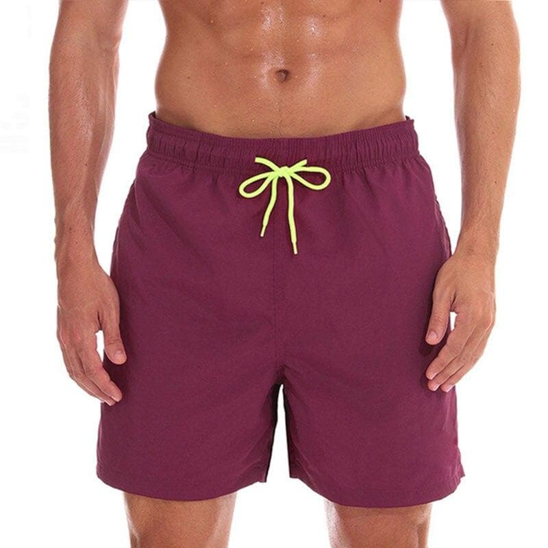 Solid Color Swim Trunks For Men Swimming Shorts Quick Dry Swimwear Mens Beach Board Shorts Briefs Beachwear Surf Shorts Swimsuit XXXL