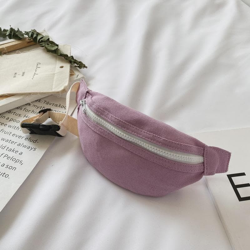 Children's Bag Fashion Cute Baby Kids Bag Girl Boy Fanny Pack Toddler Waist Packs Belt Bag purple