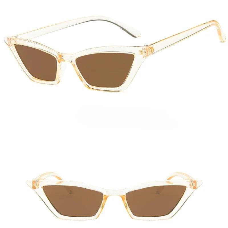 Vintage Cat Eye Sunglasses Women Men Small Frame Retro UV400 Protection Fashion Trendy Streetwear Accessories