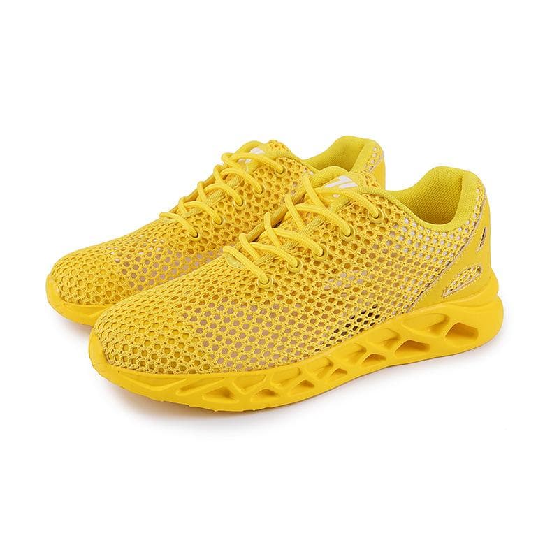 Summer Plus Size Men's Shoes Breathable Mesh Casual Shoes Sports Travel Shoes Comfortable Jogging Shoes Korean Style Canvas Shoes Trend 48 yellow