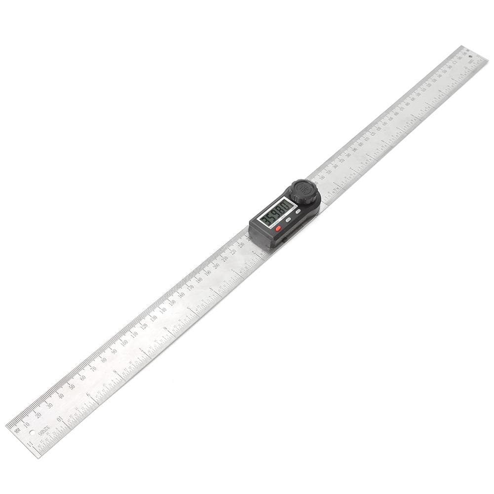 2in 1 Electronic Digital Display Angle Meter 0360 degrees Woodworking Ruler Multifunction 300mm/11.8in