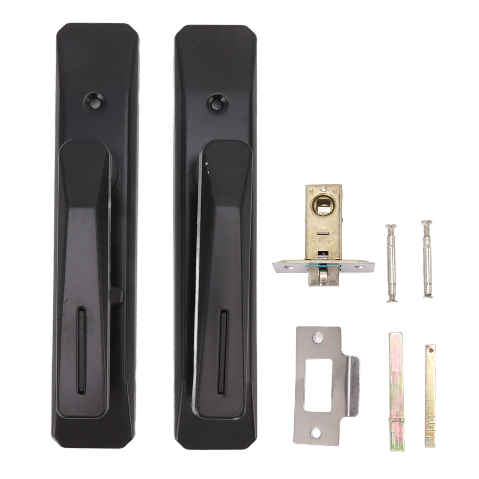 Rectangular Door Handle Locks Privacy Door Levers Reversible Gate Rectangular Bath Door Handle black