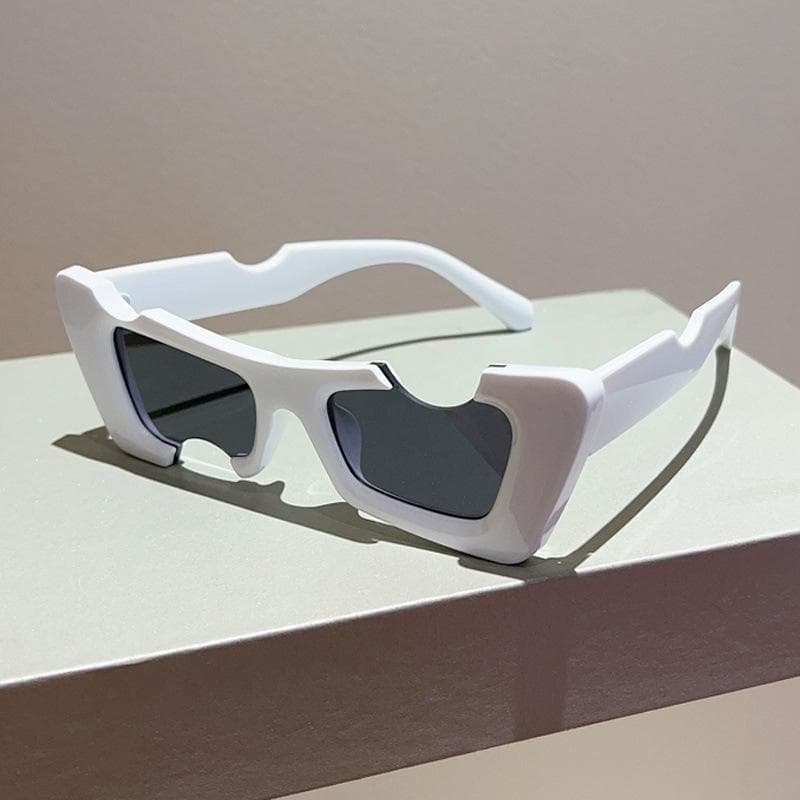 Vintage Big Frame Gap Sunglasses Women Men Luxury Designer Punk Sun Glasses Trendy Cat Eye Shade