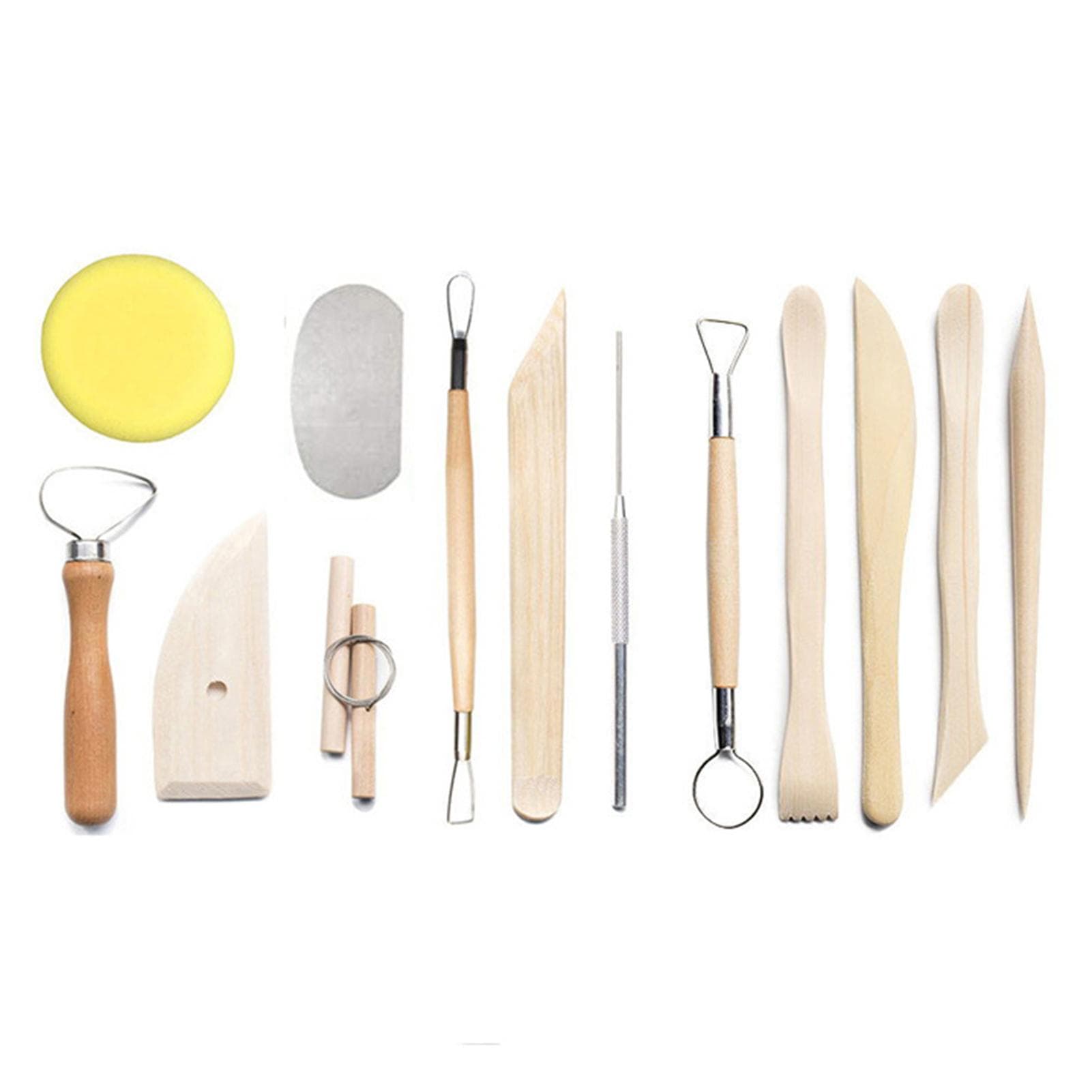 13pcs Pottery Clay Tools Ceramic Clay Sculpting Tool Kit Pottery Modeling Carving Tool Gift for 13pcs Set