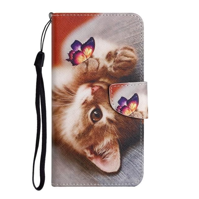 Galaxi A13 Wallet Phone Case For Samsung Galaxy A23 A13 A03s A53 A33 A73 5g Cases Cute Girl Cat Flip Leather Cover Card Holder Samsung A13 5G