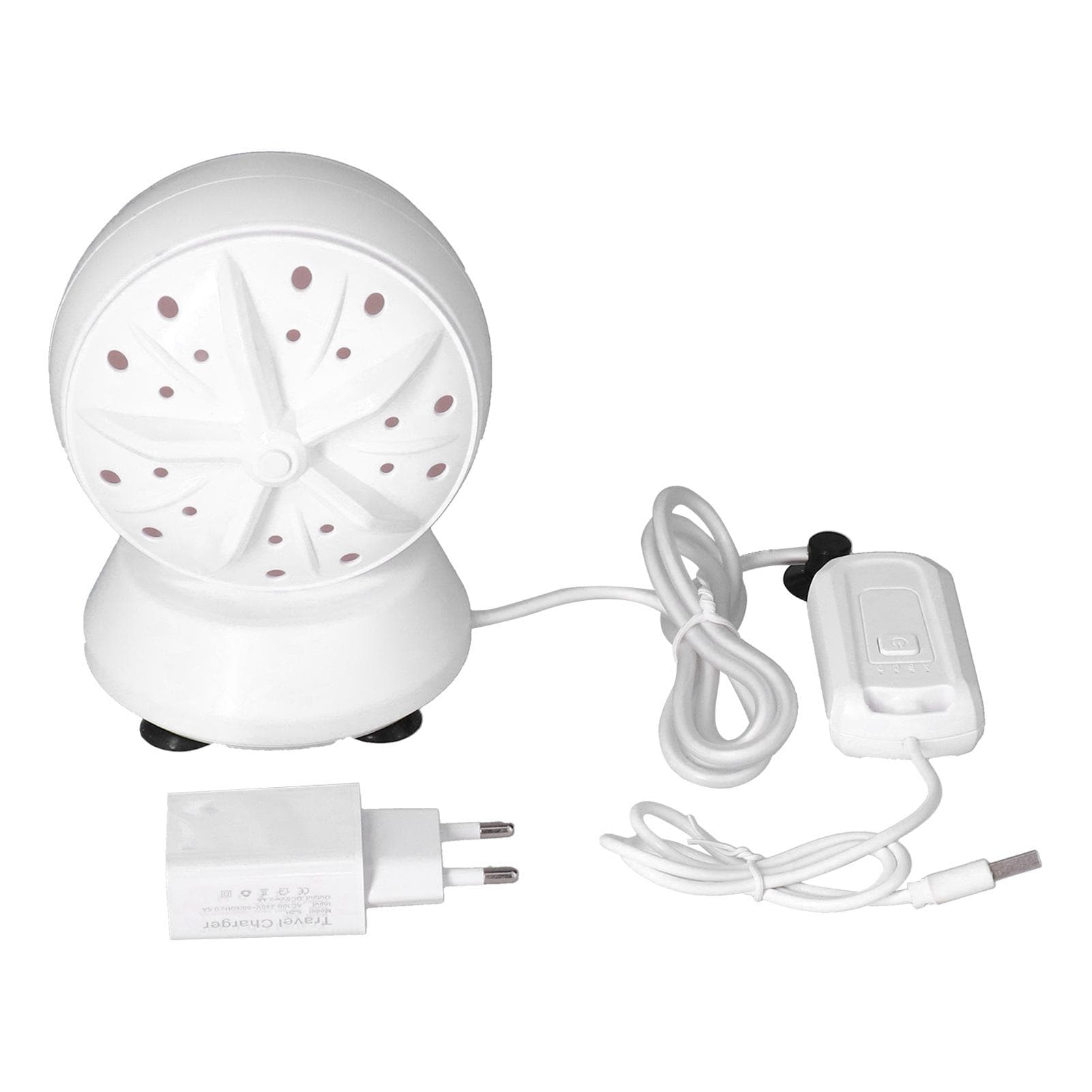 Ultrasonic Dual Turbine Washing Machine Mini Portable Underwear Rotating Washer 100?240VEU Plug