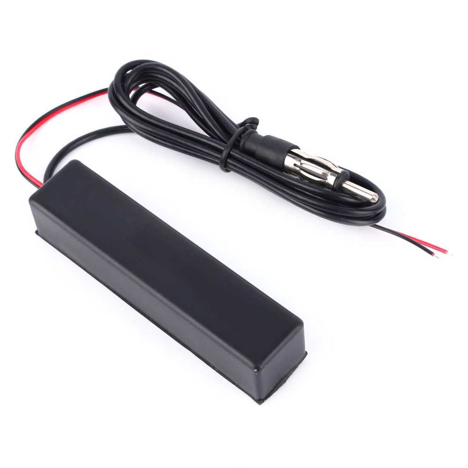 12V Hot Car Motorcycle FM Signal Amplifier Electronic Antenna Amplified white