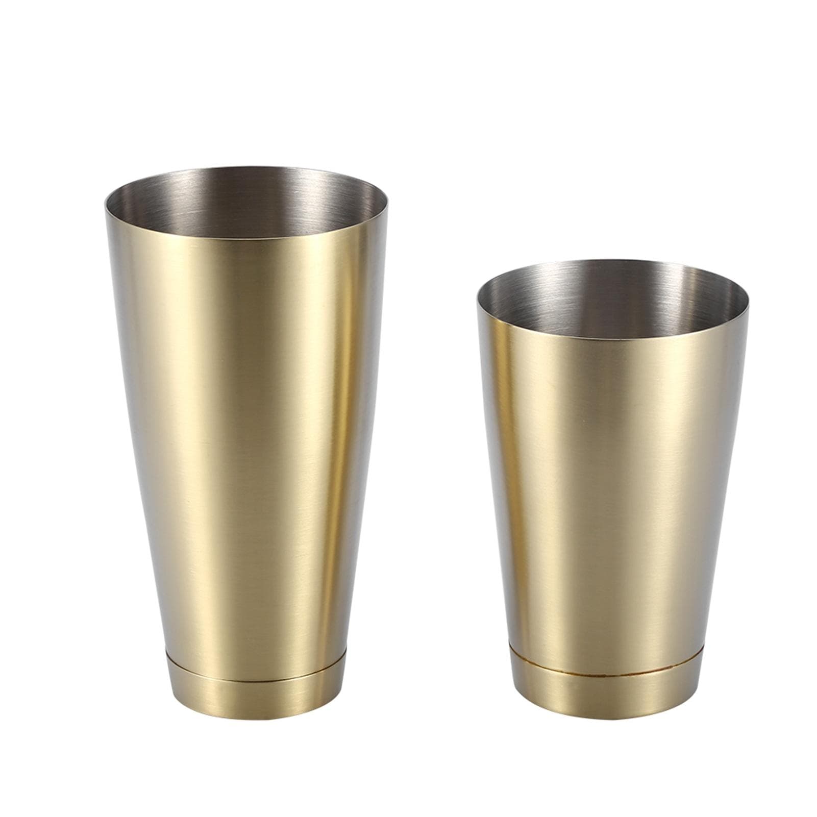 Stainless Steel Sturdy Durable Cocktail Cup Shaker Bar Home Kitchen Tool(Titanium Golden)