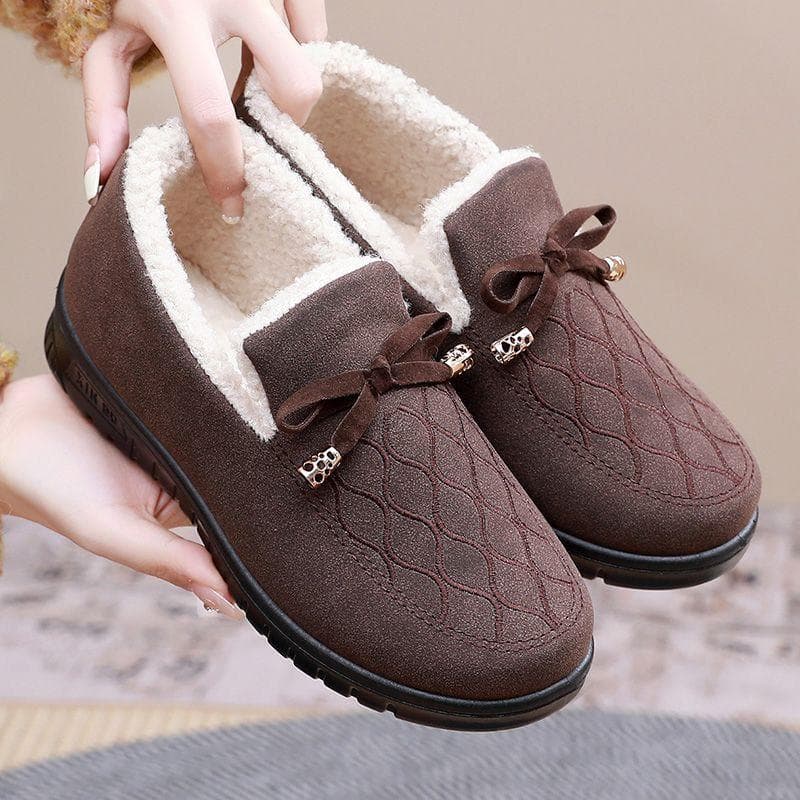 Winter Women's Plush Thick Anti Slip Shoes, Thick Soled Warm Casual Shoes 41