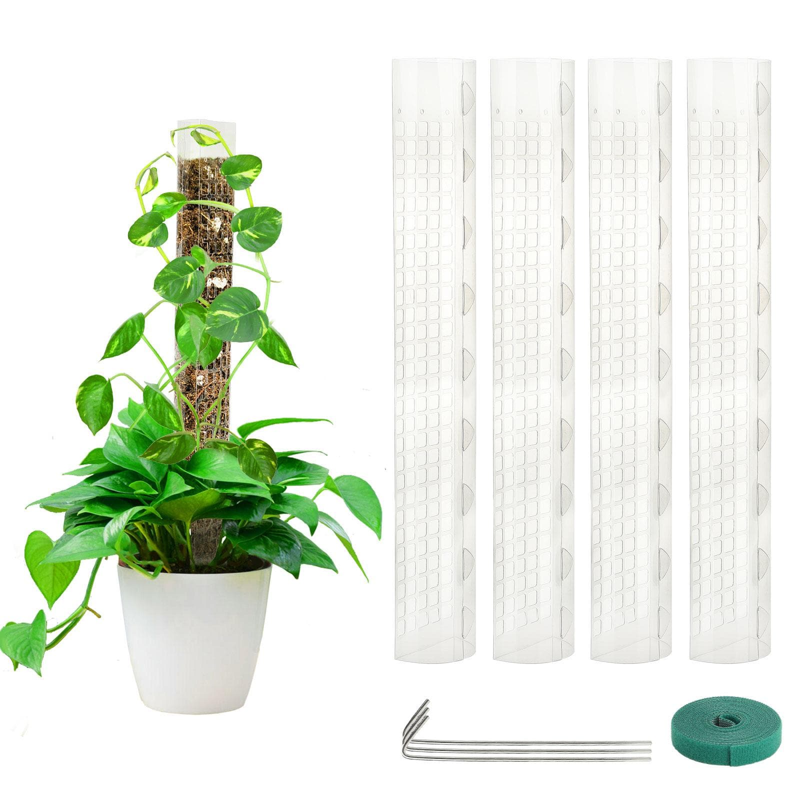 Plant Plastic Moss Pole Moss Supports Climbing Plant Poles Tortoise Back Moss Rod for Plant Posts
