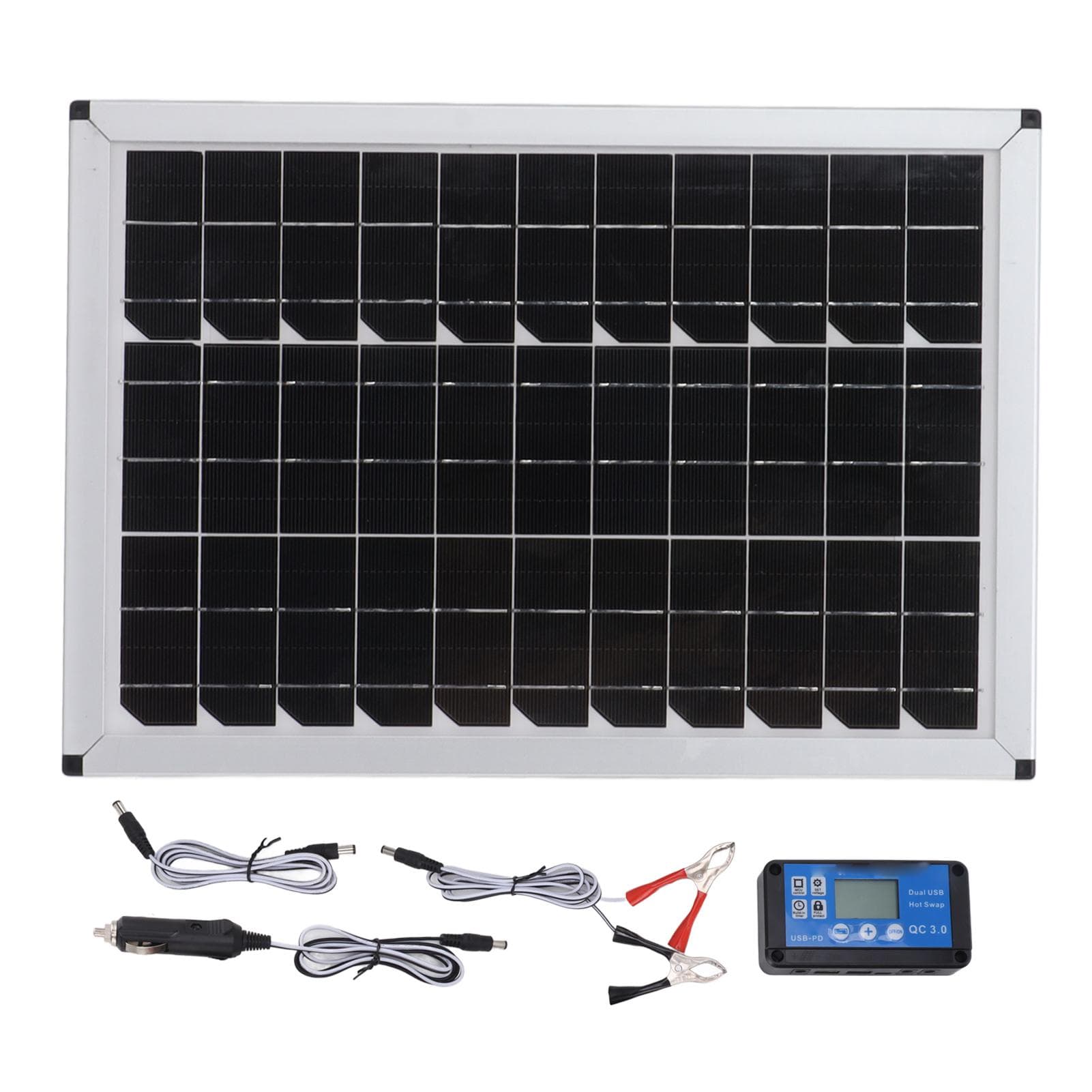 100W 18V Portable Solar Panel Kit 100 Watt 18 Volt Monocrystalline Portable Solar Panel for