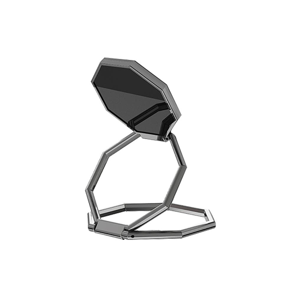 Hot 360 Rotation Mobile Phone Foldable Stand Back Ultra Thin Phone Ring Holder Multi Angle Portable Desk Metal Finger Kickstand black