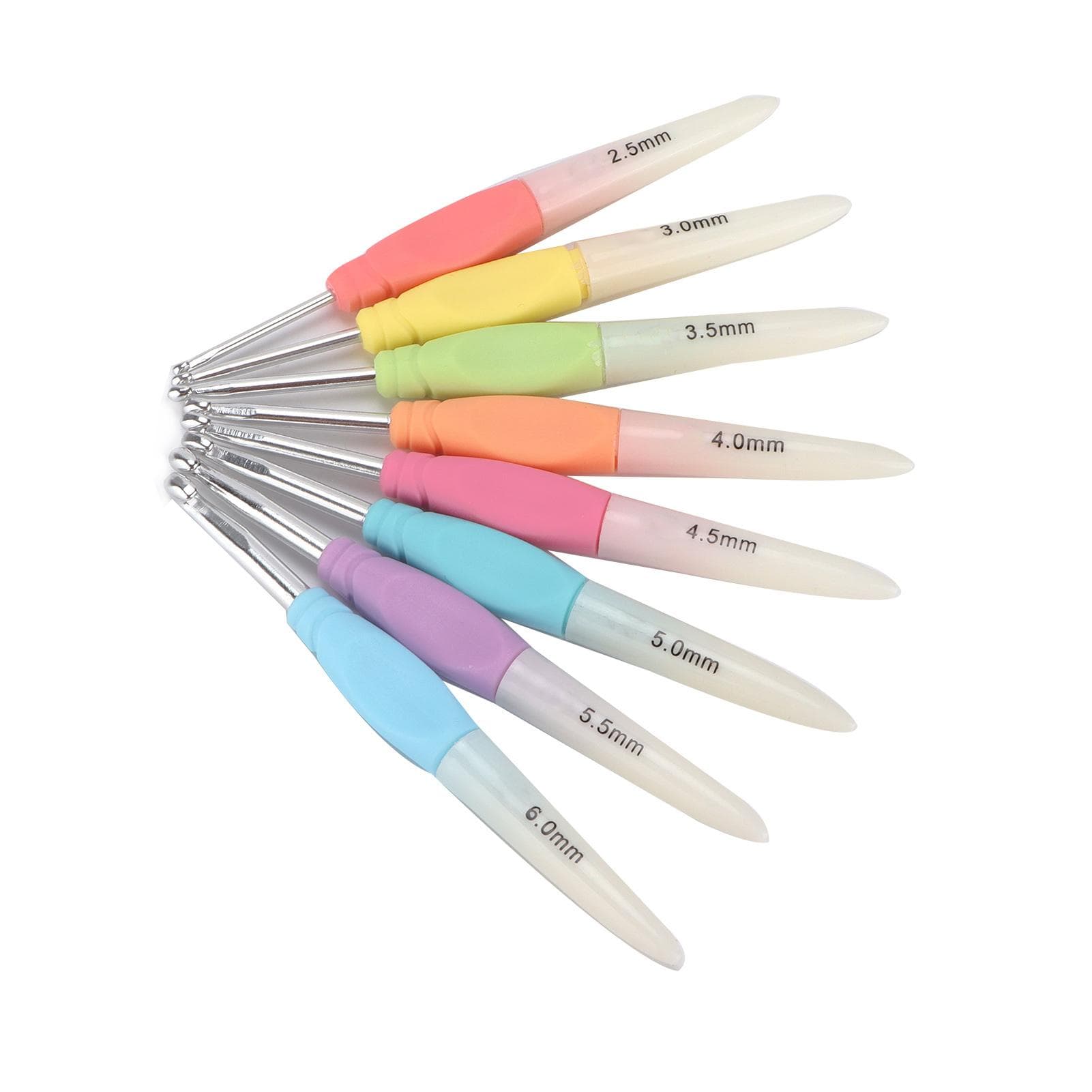 Crochet Hooks 8 Pcs Soft NonSlip Good Grip with Hood Knitting Needles Set for Weaving Home Use