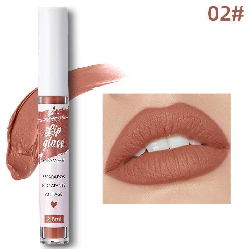 Waterproof Velvet Matte Nude Lip Gloss Sexy Long Lasting Non-stick Cup Liquid Lipstick Lip Makeup For Women Cosmetic