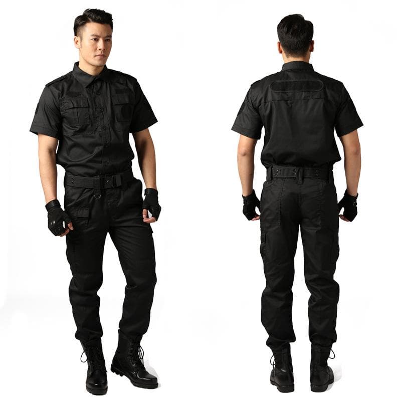 Black Uniforms Security Guard Uniform Clothing Workshop Outdoor Training Waterproof Summer Autumn Long Sleeve 175cm