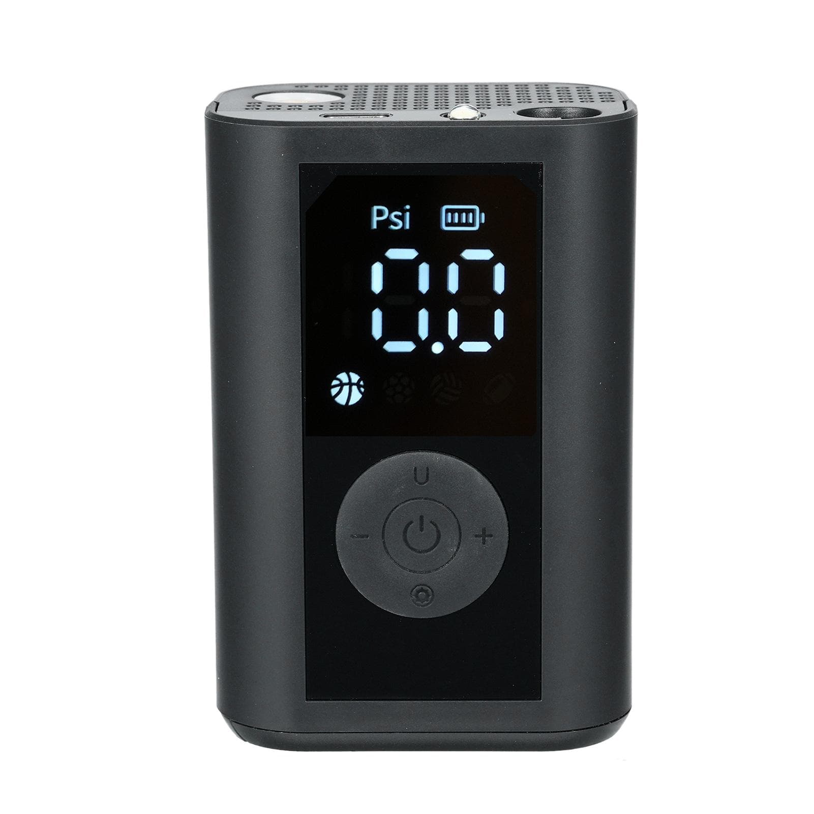 Ball Pump Electric Basketball Pump with LED Lightingk 015PSI Portable Ball Inflator with Ball black