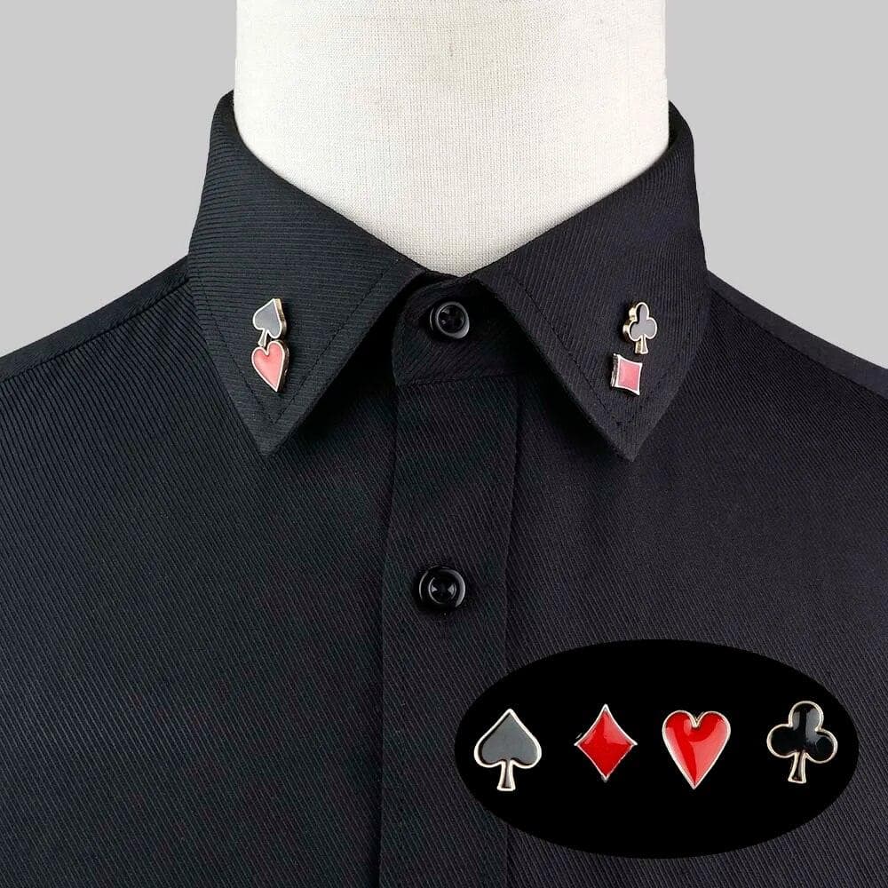 1 Pair Fashion Brooches Accessories Men and Women Shirt Sweater Collar Jewelry
