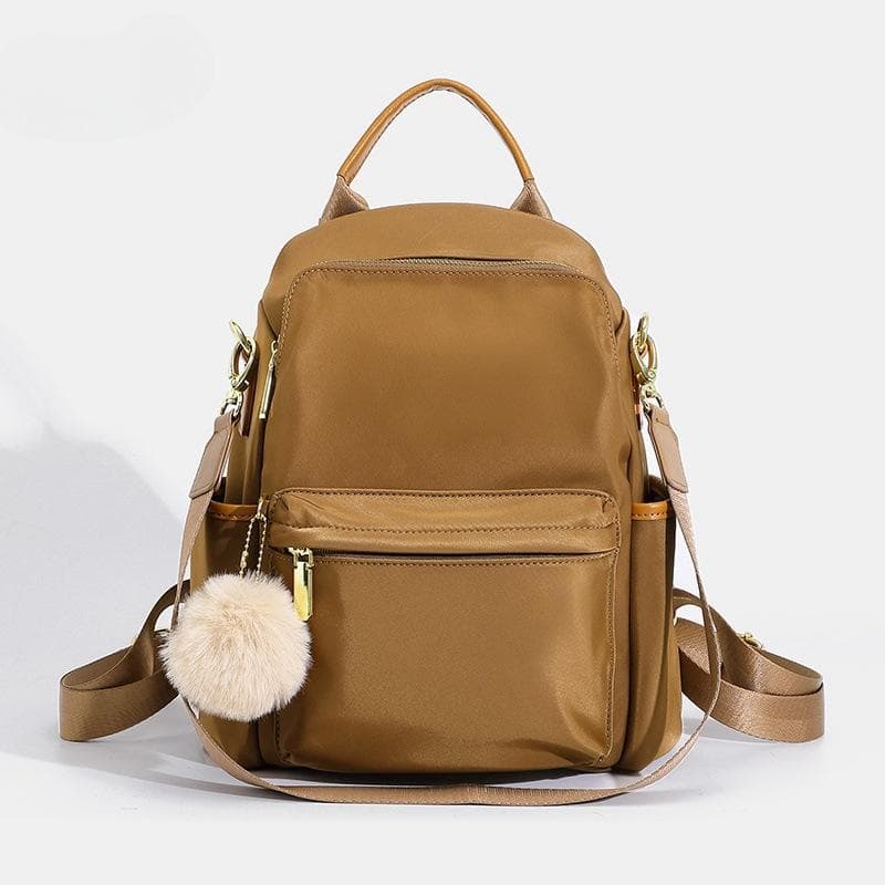 Fashion Backpack Female Retro Large Capacity Waterproof Travel Bag Leisure Travel Anti-theft Oxford Cloth Backpack Female brown