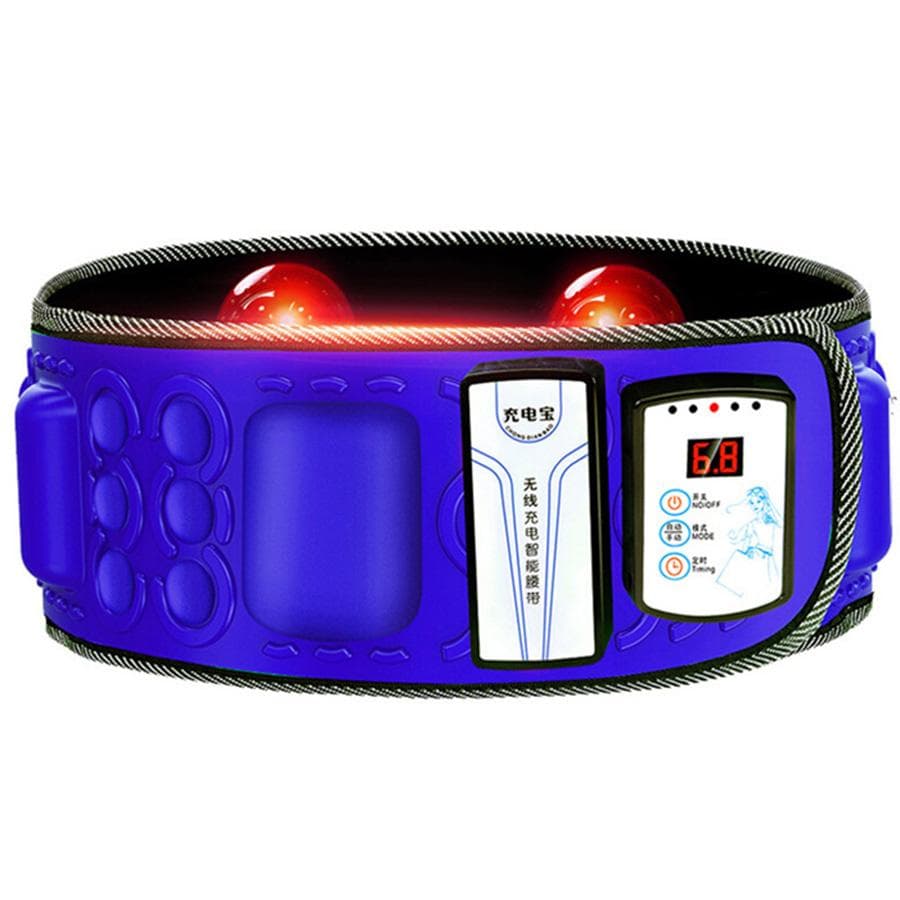 Electric Infrared Slimming Belt Vibration Fitness Massager Lose Weight Shaking Machine X5 Times Abdominal Belly Fat Burn Loss 1pcs blue