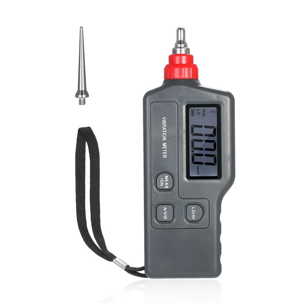 Portable Digital Vibration Meter with LCD Screen Vibration Analyzer Tester black