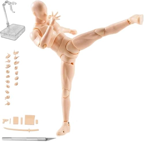Body-chan Drawing Doll, Model Doll, Figure, Manga Character, Illustration, Drawing, Drawing Practice, Art, Male, Female, 1/12 Scale, Props, Stand Incl