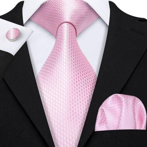 198 Colors Mens Silk Tie Black Blue Red Necktie Hanky Cufflinks Wedding 3PCS Set N-1452