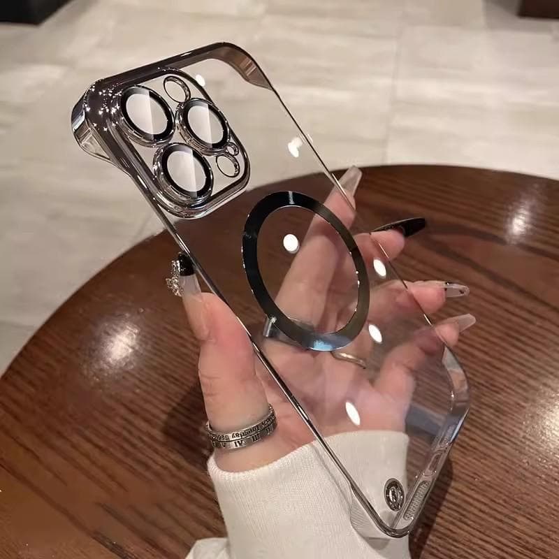 MagSafe Magnetic 14 Apple 15 Transparent Case Suitable for IPhone16Pro Phone Case Electroplating Without Borders iPhone11Promax