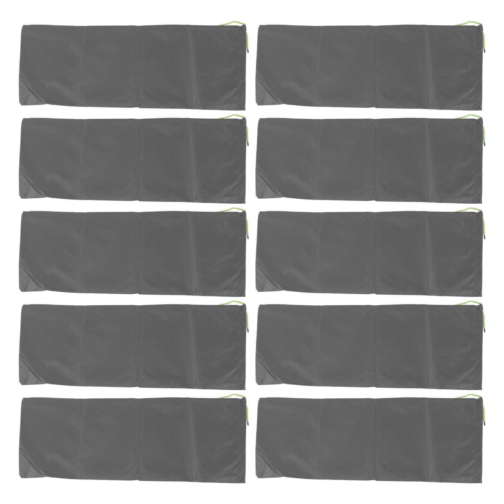 10pcs Flood Sandbags Professional Empty Rain Proof Drawstring Flood Control Sandbags for House Door grey