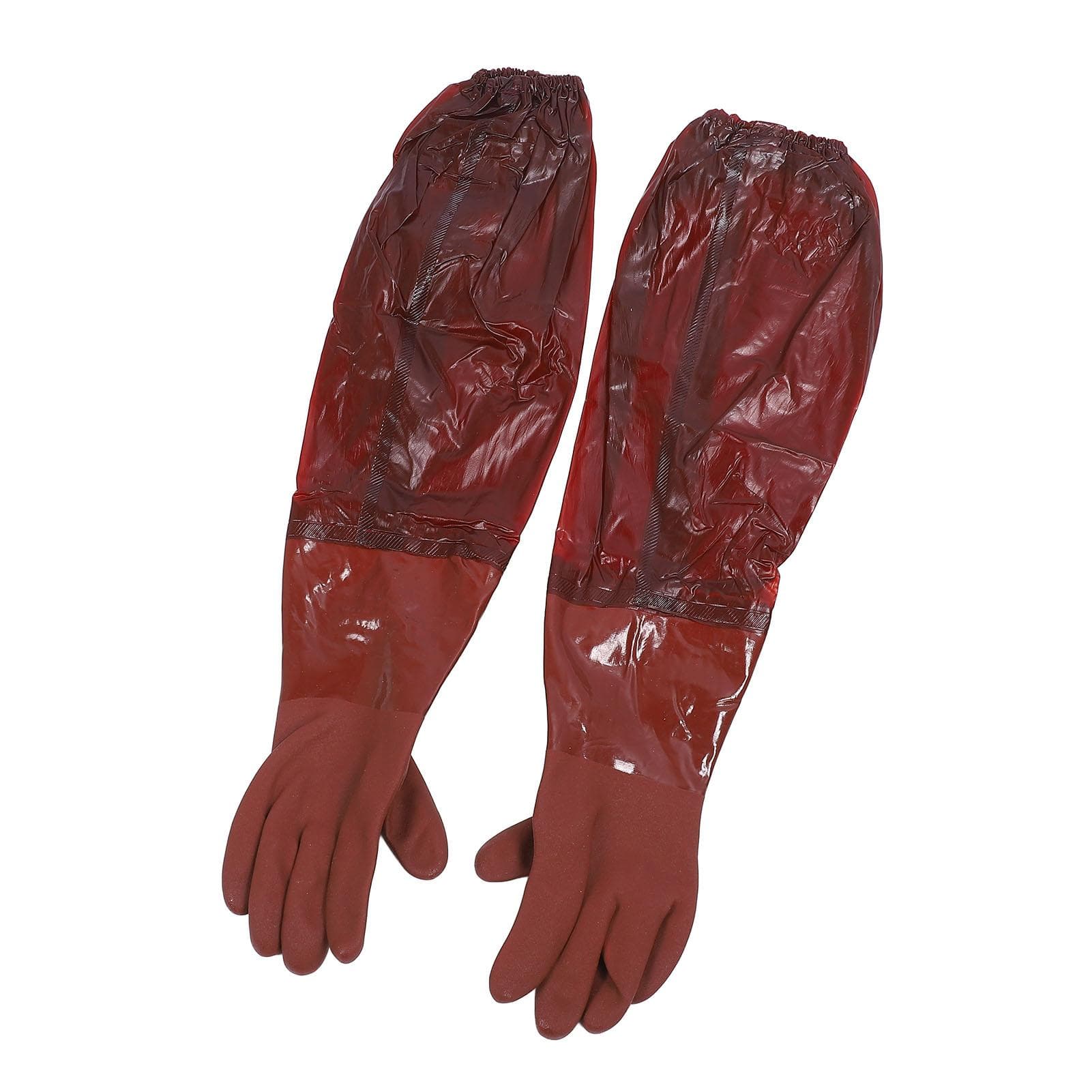 Long Cleaning Gloves 65cm Length Rain Proof Thickened Reusable Full Arm Pond Gloves for Machine