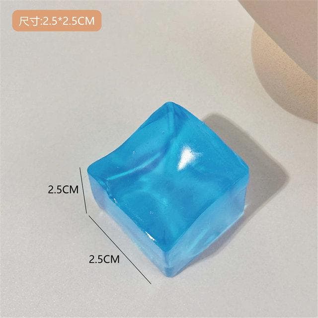New Fidget Toy Mini Squishy Toys Mochi Ice Block Stress Ball Toy Kawaii Transparent Cube cat paw fish Stress Relief Squeeze Toy