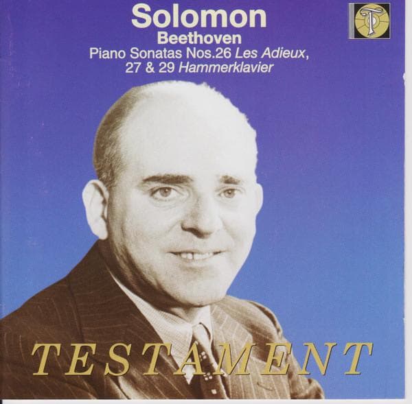 CD LUDWIG VAN BEETHOVEN, SOLOMON - Piano Sonatas 26 27 & 29 SBT1191 Testament 2000 UK Classical Used
