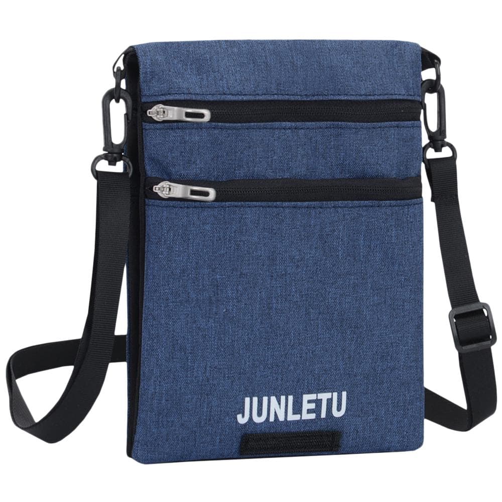 Travel Neck Pouch Neck Wallet Stash Passport Holder for Men and Women dark blue